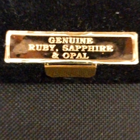 VINTAGE 14k GOLD CHAIN VAN DORAN VINTAGE PRECIOUS STONE GOLD necklace - Picture 6 of 7